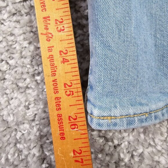 Levis Wedgie Jeans Women 24‎ (Fits 23x26) Blue Skinny Button Light Wash Denim - Picture 8 of 15